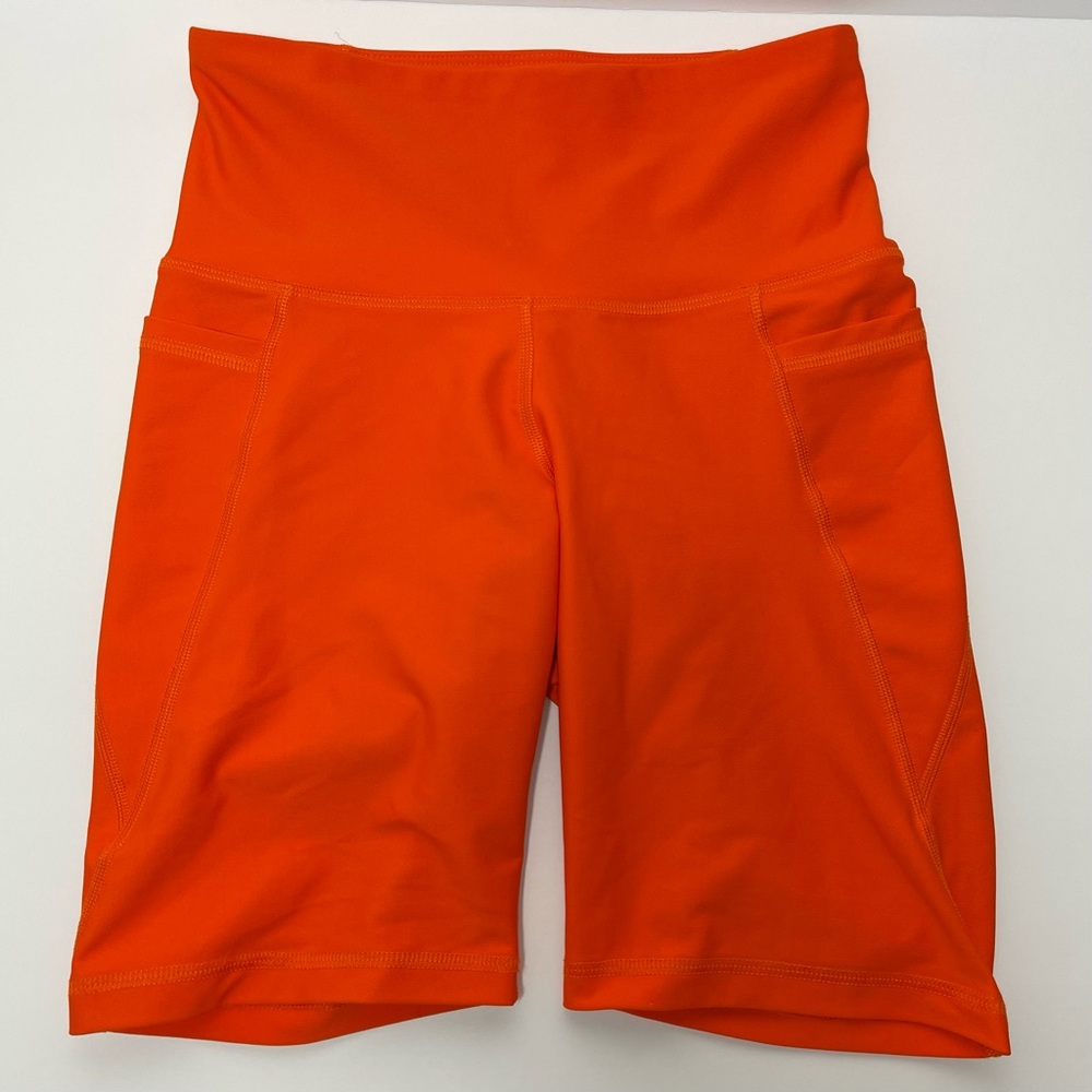 Old Navy Active Powersoft Compression Shorts Orange Womens Size Small